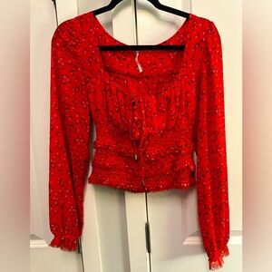 Free People Floral Blouse